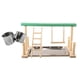 thumbnail image 3 of 1 soporte de mesa para pájaros de loro, 2 tazas de acero para razas medianas y grandes Soporte esmerilado con tazas de 5 cm Sharpla Pájaros loro Playstand, 3 of 8