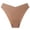 #3054Coffee, variant on Seamless Comfortable Low Rise V-String Panties for Women with Ice Silk Feel and Breathable Cotton Crotch