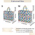 thumbnail image 2 of FORMRS Womens Corduroy Tote Bag Crossbody Shoulder Handbag with Pocket, Blue Checkered Daisy, 2 of 7