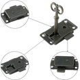 thumbnail image 4 of 2pcs Antique Cabinet Door Lock Furniture Lock Decorative Cupboard Locks Lock with Key Keyhole for Wooden Box Antique Jewelry Makeup Suitcase Furniture, 4 of 4
