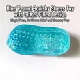 thumbnail image 4 of Blue Peanut Squishy Stress Toy with Glitter Filled Design, Single Piece, for Relaxation And, Squeeze Toy, 4 of 4