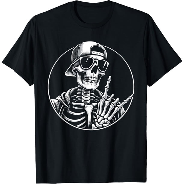 Rock Hand Skeleton, Rocker & Rock Music Festival, Camiseta de Halloween