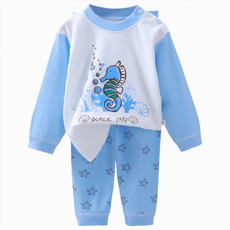 Futezty Toddler Boys Girls Clothes Fall Winter Outfit Sets Baby Boy Girl Long Sleeve Round Neck Cute Elastic Waist 1T 2T 3T 4T 5T 2 PC Playwear Set