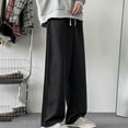 thumbnail image 5 of Mens Big & Tall Sweatpants M-5X Plus Size Straight Wide Leg Elastic Waist Trousers with Pockets and Drawstring Solid Pleated Workout Pant, 5 of 7