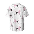 thumbnail image 4 of Goofa Cute Poodle Dog Printed Men's Casual Short-sleeved Shirt,Lightweight Breathable Button-down,Summer Casual men's top,Versatile Fashion shirt-Large, 4 of 7