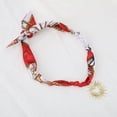 thumbnail image 5 of Unique Bargains 1 Pc Versatile Scarf Necklace with Charm Adjustable Tie Statement Choker for Women Red White, 5 of 5