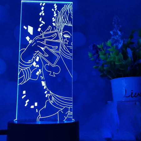 

TruPeony Acrylic 3d Night Light Led Color Changing Nightlight Anime Hunter Hisoka Lamp