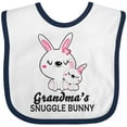 thumbnail image 3 of Inktastic Grandma's Snuggle Bunny Easter Girls Baby Bib, 3 of 4