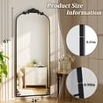 thumbnail image 6 of BEAUTYPEAK 72"x24" Full Length Mirror with Baroque Flower Head Design Wall-Mounted Mirror,Black, 6 of 9