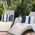 thumbnail image 5 of Outdoor Pillow Covers 18x18 Inch Set of 4 Navy Blue Waterproof Modern Geometry Throw Pillows Outdoor Summer Waterproof Decor for Patio Funiture Garden Polyester Cushion Covers 013N18, 5 of 6