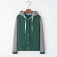 thumbnail image 1 of Puntoco Mujeres Casual Pullover Patchwork Color Manga Larga Con Capucha Bolsillo Blusa Tops Sudaderas Liquidación Puntoco Puntoco-1407, 1 of 7