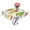 Yellow, variant on Children's Day Table Cloth Waterproof Tablecloths, Cartoon Painting Rainbow Rocket Butterfly Tablecloth Dining Table Cover for Kitchen Party Tabletop Outdoor, Square Tablecloth 54x54 Inch