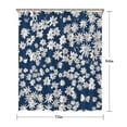 thumbnail image 5 of Dark Blue Daisy Flower Pattern Shower Curtain 72"x84" ,Bathroom Decorative Shower Curtains Set with 12 Hooks,Modern Waterproof Washable Shower Curtain, 5 of 6