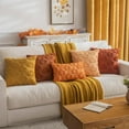 thumbnail image 5 of Maple Leaf Fall Throw Pillow Covers 12"x20" Set of 2, Orange Farmhouse Decorative Pillow Covers for Autumn Harvest Holiday Accent Pillow Cases, Faux Fur Pillow Covers for Couch Bed Room, 5 of 15