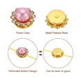 thumbnail image 3 of Unique Bargains 12 mm Pearl Sew on Rhinestones Metal Flatback Base Gems Crystals Light Pink 100 Pcs, 3 of 8