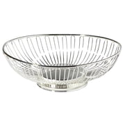 Leeber 85190 Elegance Silver Plated Oval Wire Basket, 11 in.