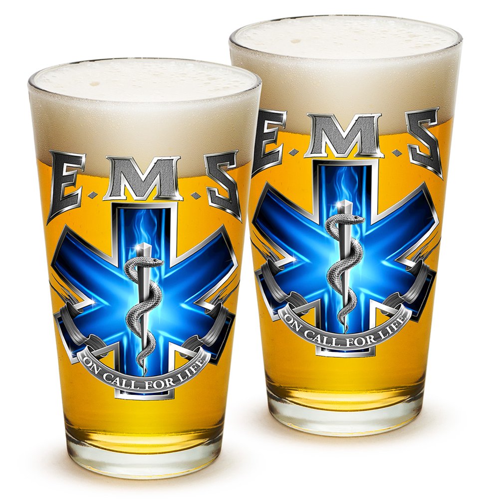 Pint Glasses EMT Paramedic Gifts for Men or Women EMT Beer