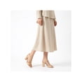 thumbnail image 5 of BLISSFUL STEP Open Toe T-Strap Block Heel Sandals for Women Beige (Size 5.5), 5 of 7