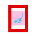thumbnail image 1 of Dauphin Marsouin Animation Icône Image Affichage Art Rouge Cadre Photo, 1 of 4