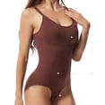 thumbnail image 4 of ZQUUVOU Women's Open Crotch Bodysuit Full Body Shaper Tummy Control Butt Lifting Sleeveless Invisible Under Clothing Coffee, 4 of 9