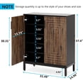 thumbnail image 2 of Tribesigns 5-Tier Shoe Cabinet, 20 Pairs Wooden Entryway Shoe Storage Rack for Entryway, Brown, 2 of 5