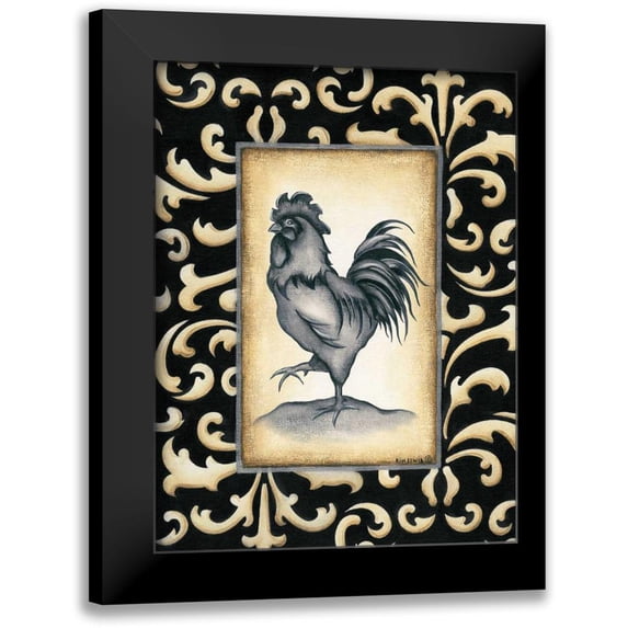 Lewis, Kim 19x24 Black Modern Framed Museum Art Print Titled - Rooster II