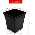 thumbnail image 3 of SHZAITOR 5/10 PACK Re-usable Square Nursery Pot 10 Gallon Plastic Grow Pots Plant, 3 of 7