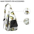 thumbnail image 3 of Cute Avocado Sling Backpack - Playful Kawaii Illustration, Multi-Functional Shoulder Bag, 3 of 4