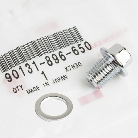 - Genuine OEM Honda Oil Drain Plug 90131-896-650