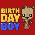 thumbnail image 2 of Boy's Guardians of the Galaxy Birthday Boy Pot Plant Groot  Graphic Tee Red Large, 2 of 4
