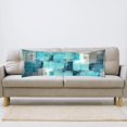 thumbnail image 4 of Turquoise and Grey Abstract Art Painting Body Pillow Cover Teal Gray Long Pillow Case with Zipper Decorative Bedding Pillowcase Modern Pillow Covers Soft Cushion Pillow Case for Bedroom,Couch,20"x54", 4 of 6