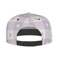 thumbnail image 4 of Haiem Floral Purple Buffalo Plaid Classic Snapback Cap Flat Bill Hat Baseball Cap Adjustable Size Cotton Dad Hat, 4 of 9