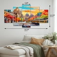 thumbnail image 4 of Designart "St. Louis City in Vibrant Colors" Cityscapes Metal Wall Art Set, 4 of 5