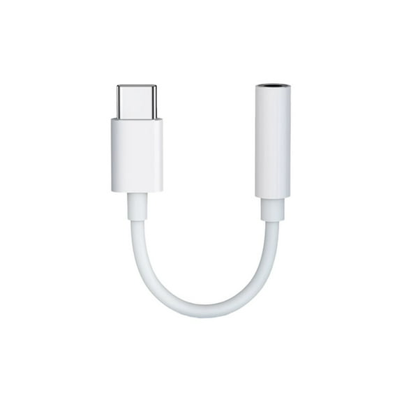 KIQ USB C Male to 3.5mm Female Cable (0.4ft)(White)