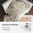 thumbnail image 5 of Cozy Comfort Fleece Queen Blanket for Couch - Super Soft Cozy Blankets for Women, Girls, 90x90 inches Linen, 5 of 7