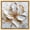 Gold Frame, variant on Ivory White I Framed High-Gloss Acrylic Glass Wall Art Elegant Floral Art by Art Remedy, Black Frame, 24 x 24