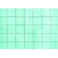 thumbnail image 1 of Ahgly Company Machine Washable Indoor Rectangle Solid Turquoise Blue Modern Area Rugs, 8' x 12', 1 of 4