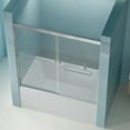 thumbnail image 4 of 56"-60" W x 58" H Double Sliding Bathtub Shower Door, Semi-Frameless Bypass Tub Door, 1/4" (6mm) Tempered Glass with Explosion-Proof Film, Adjustable Aluminum Alloy Frame, Brushed Nickel 24D03-T60BNX, 4 of 22