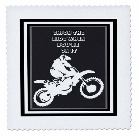 3dRose Enjoy The Ride- motocross, action, adrenaline, adventure sport, alternative, bike, off road - Quilt Square, 25 by (Best Bike For Road And Off Road)