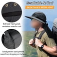 thumbnail image 3 of Gray Outdoor Sun Hat with Neck Flap for Men and Women by Holzlrgus, 3 of 8