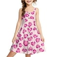 thumbnail image 2 of Girls Summer Sundress Summer Sleeveless Button-Down Dress Cute Print Casual Sundress with Pockets ,Sie:110, 2 of 5
