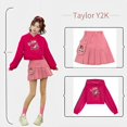 thumbnail image 2 of Falda corta vaquera Kawaii con oso de fresa, vestido ajustado de cintura alta a la moda de Anime Y2K, Falda medio plisada rosa para chica picante, 2023, 2 of 4