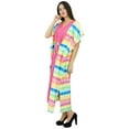 thumbnail image 4 of Bimbae Womens Long Cotton Pannel Caftan Designer Collection Beach Cover Up Kaftan Dress, 4 of 7