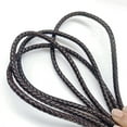 thumbnail image 5 of Braided Genuine Leather Cord 6 mm Round 1.1 Yards - Folded Bolo Real Leather Strap for Bracelet, Necklace, Bolo Tie, Craft and Jewelry Making, 5 of 10