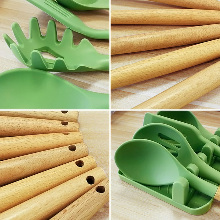 MYKUJA Green Kitchen Utensils Set for Cooking-Heat Resistant Kitchen  Silicone Set Cooking Utensils S…See more MYKUJA Green Kitchen Utensils Set  for