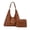 Flower Cut-out Brown, variant on Hobo Bag Purses for Women Soft Slouchy Shoulder Handbags Tote with Pouch, Brown