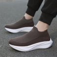 thumbnail image 3 of Men's Slip‑On Sock Style Running Sneakers, Stretch Knit Upper Athletic Shoes with Curved Thick Midsole for Daily Sports and Walking, 3 of 7