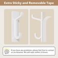 thumbnail image 4 of Wall Hooks for Coat and Towel: 13LB Strong Adhesive Door Hanger Stick on, White 4 Pack, 4 of 7
