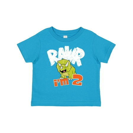 

Inktastic RAWR I m 2! Baby Triceratops Gift Toddler Boy or Toddler Girl T-Shirt