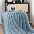 thumbnail image 4 of YOUNIKE Swivel Bar Stools Set of 2 Adjustable Leather Counter Barstool, Blue, 4 of 8